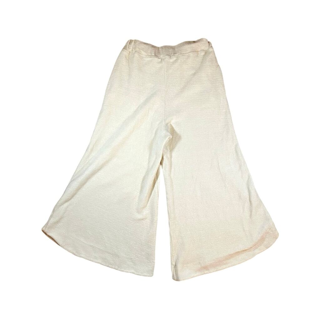 Free People Beach Terry Cotton Buttercream Wide Leg Pants - XS - Picture 3 of 3